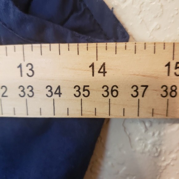 Nicolette Sleeveless Cotton Dress, Size Medium Navy Floral Drawstring Waist - Picture 8 of 10